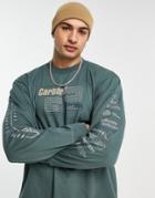 Carhartt Wip Systems Printed Long Sleeve Top In Green