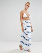 Soleil Patterned Sarong Wrap Around - White