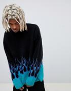 Weekday Flame Jaquard Sweater - Black