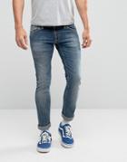 Nudie Long John Skinny Jeans Indian Summer - Blue