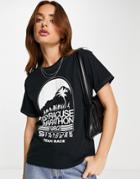 Topshop Marathon Tee In Black