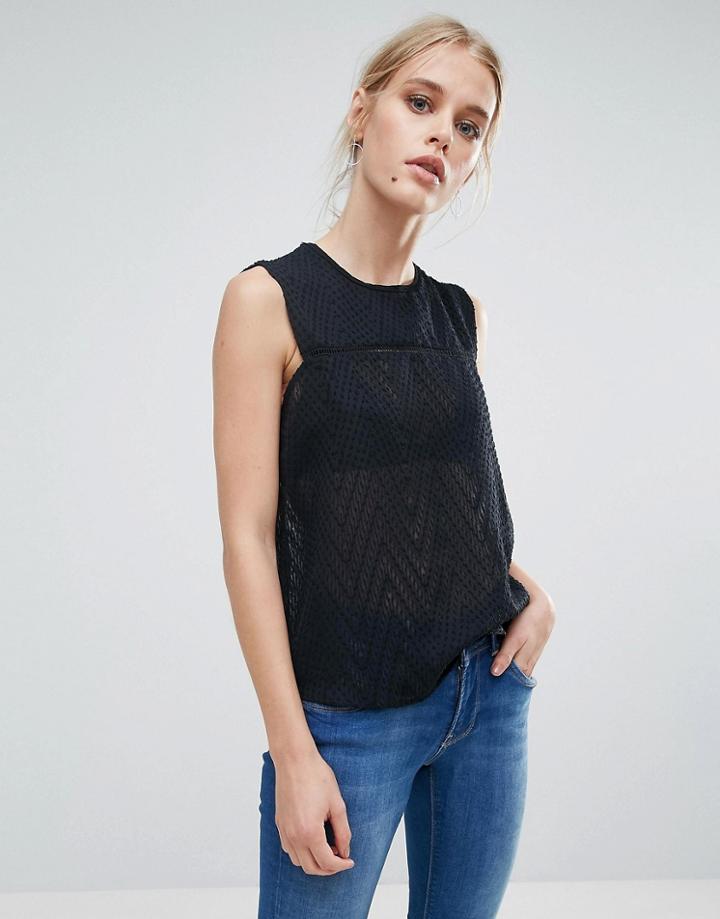 Pepe Jeans Ricky Smock Tank - Black