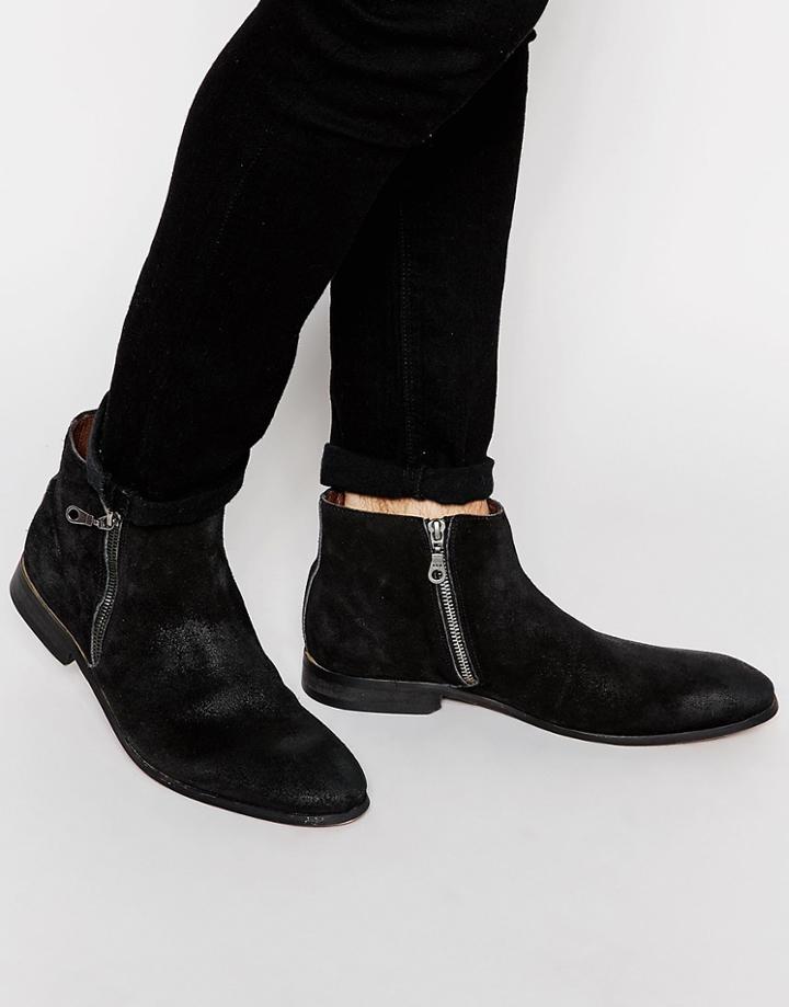 Walk London Giles Zip Boot - Black