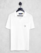 Polo Ralph Lauren Icon Logo Pocket Cotton Terry Polo In White