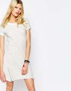 Eleven Paris Barius T-shirt Dress - Light Gray Chine