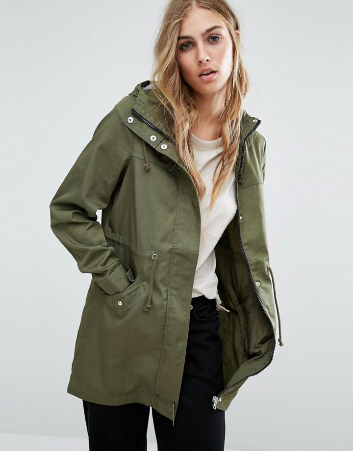 Noisy May Parka Jacket - Green