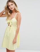 New Look Bow Detail Sundress - Yellow