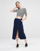 Just Female Lucer Denim Midi Skirt - Blue