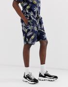 Fairplay Aal Shorts With Pineapple Print In Navy - Black