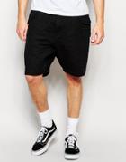 Asos Slim Cargo Shorts In Washed Black - Washed Black