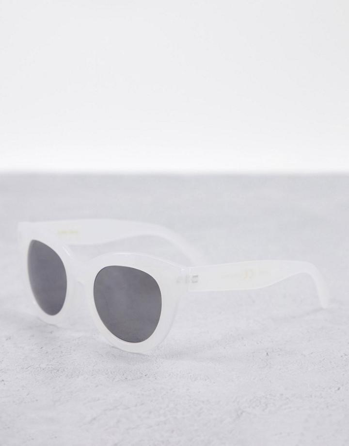 & Other Stories Oversized Cat Eye Sunglasses In White