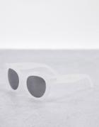 & Other Stories Oversized Cat Eye Sunglasses In White