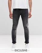 Uk Exclusive Lee Luke Skinny Jeans Stretch Distressed Black Wash - Black Wash