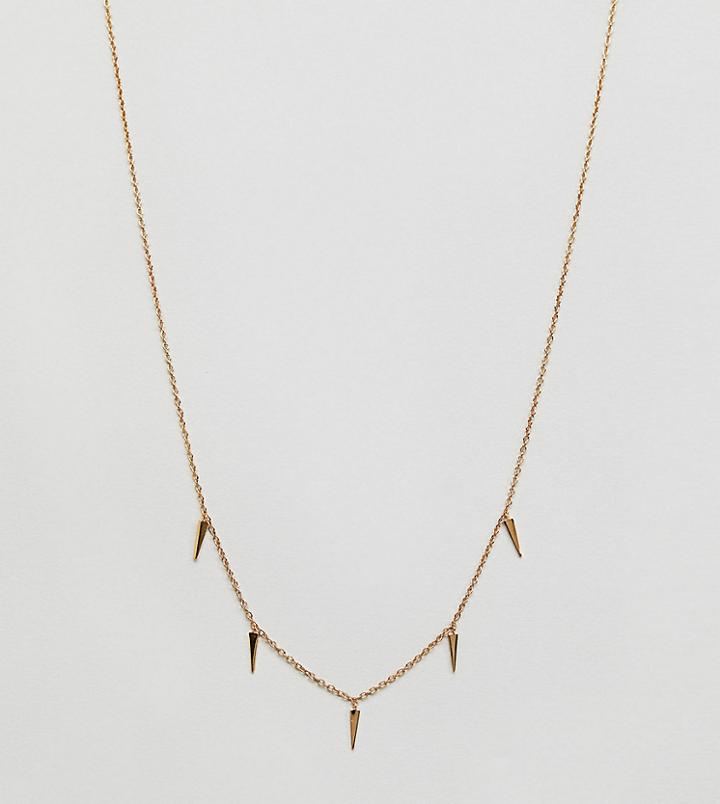 Orelia Gold Plated Mini Dagger Charm Necklace - Gold