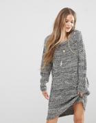 Qed London Sweater Dresses With Front Pockets - Beige