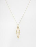 Missguided Geometric Pendant Necklace - Gold