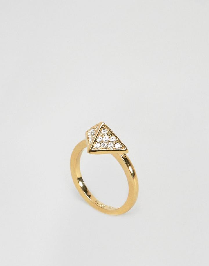 Cc Skye Precious Pyramid Ring - Gold