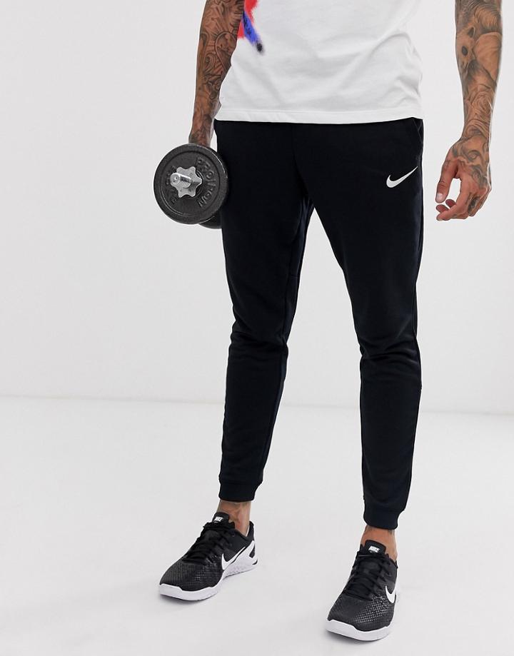 Nike Training Tapered Fleece Pants In Black