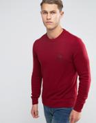 Franklin And Marshall Knitted Crew Neck Sweater - Red