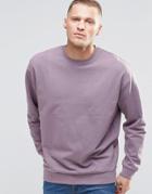 Asos Oversized Sweatshirt In Lilac - Dusty Lilac