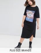 Pink Clove Save The Future T-shirt Dress - Black
