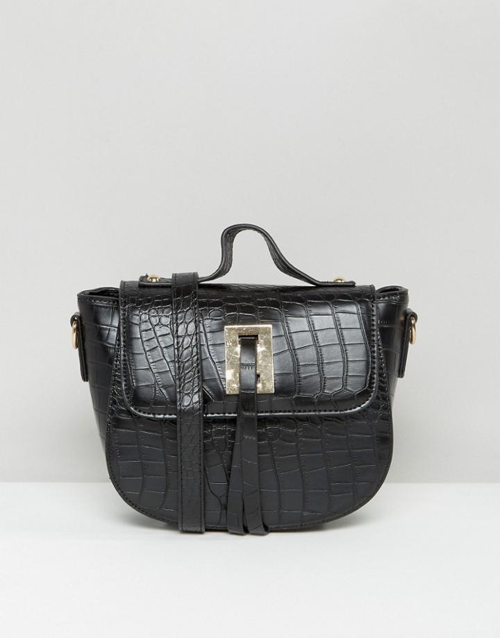 Yoki Saddle Cross Body Bag - Black