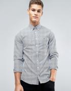 Tommy Hilfiger Francky Stripe Shirt Buttondown Slim Fit - Navy