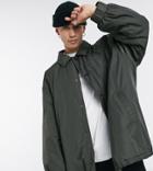 Collusion Oversized Coach Jacket In Green-gray