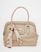 Love Moschino Tote Bag With Scarf - Taupe