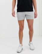Asos Design Jersey Skinny Shorts In Shorter Length In Gray Marl - Gray