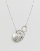 People Tree Fair Trade Silver Plated Circle And Disc Necklace - Silver