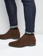 Asos Design Chukka Boots In Brown Faux Suede - Brown
