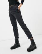 River Island Carrie Comfort Sculpt Mom Jeans In Black