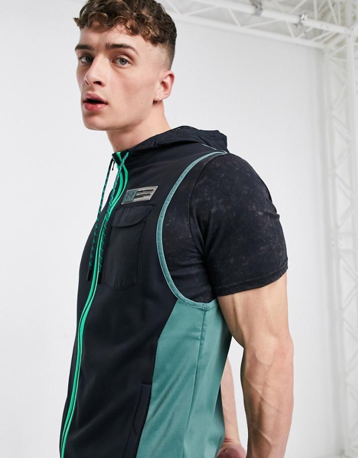 Under Armour Training Storm Hooded Fleece Vest In Black