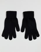 Asos Design Touchscreen Gloves In Black