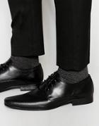 New Look Derby Shoes With Perforated Detail In Black - Black
