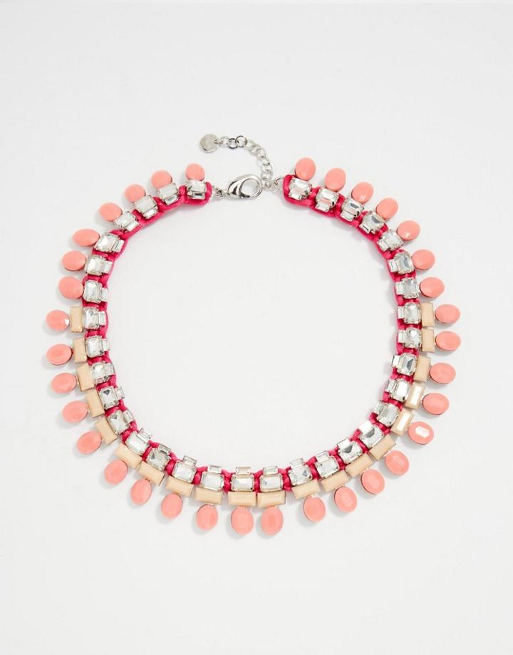 Nali Statement Gem Necklace - Pink
