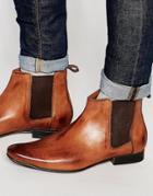 Frank Wright Chelsea Boots In Tan Leather - Tan