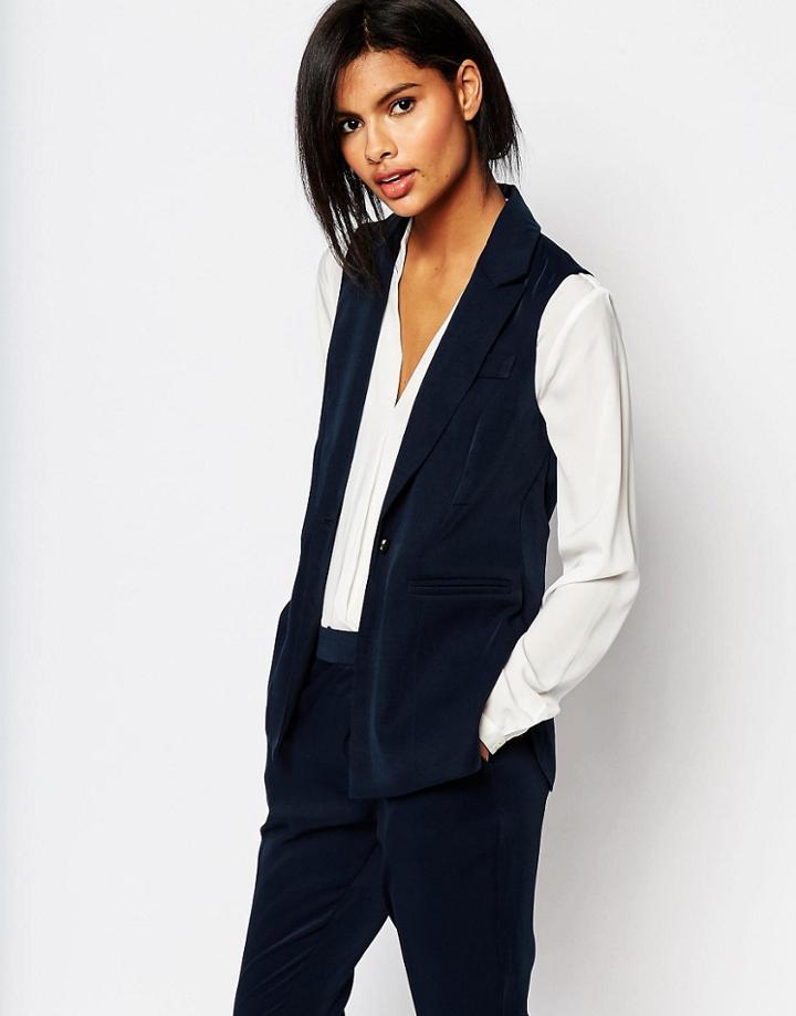 Vero Moda Sleeveless Blazer - Navy