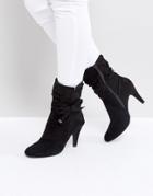 Head Over Heels Rayna Black Heeled Ankle Boots - Black