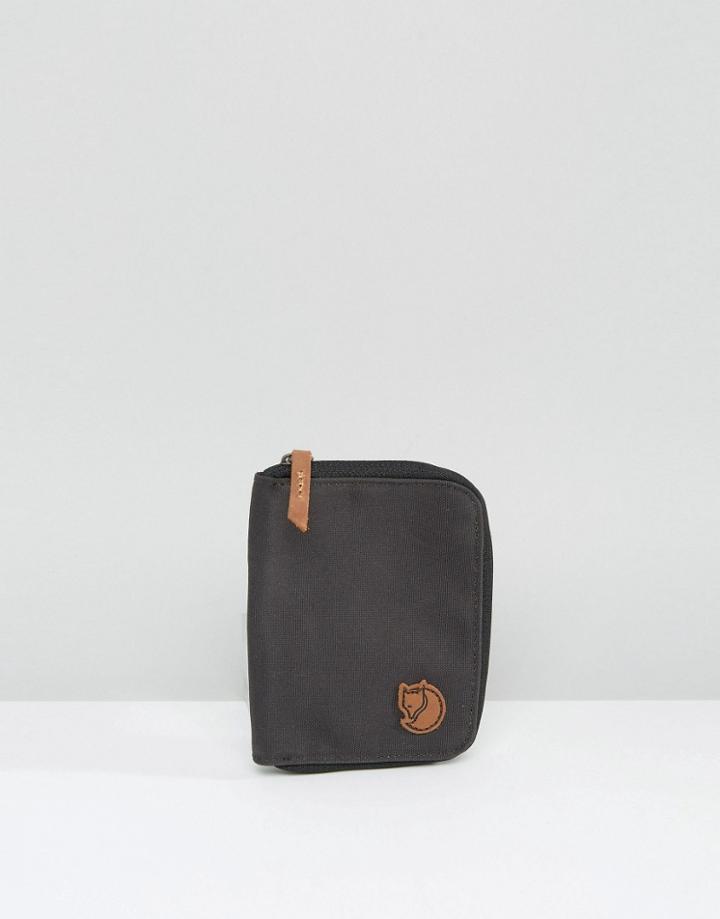 Fjallraven Zip Wallet In Dark Gray - Gray
