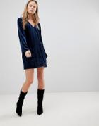 The Fifth Crystal Vision Slinky Shift Dress - Navy