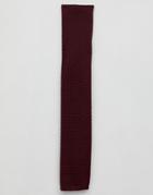 Ben Sherman Plain Knitted Tie - Red