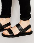 Dr Martens Kennet Buckle Strap Leather Sandals - Black
