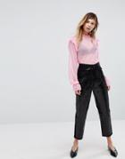 Monki Taiki Sequin Slim Mom Jeans - Blue