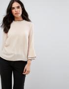 Y.a.s Ebony Long Sleeve Frill Top - Multi