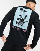 Jack & Jones Premium Sweatshirt In Relaxed Fit With 'paradox' Back Print In Black