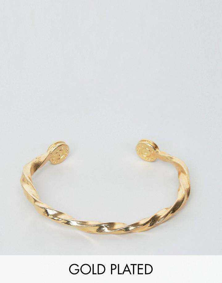 Lovebullets Twisted Cuff Bracelet In Gold - Gold