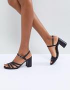 Vagabond Cherie Strappy Leather Heeled Sandals - Black