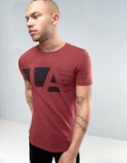 Asos Muscle T-shirt With La Print - Red